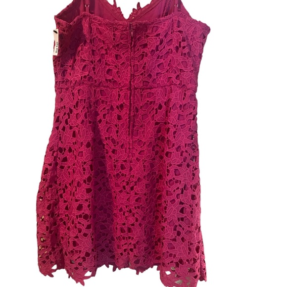 Blue Rain Women's Pink Sleeveless Dress Size L Lacy mini dress - Picture 4 of 10